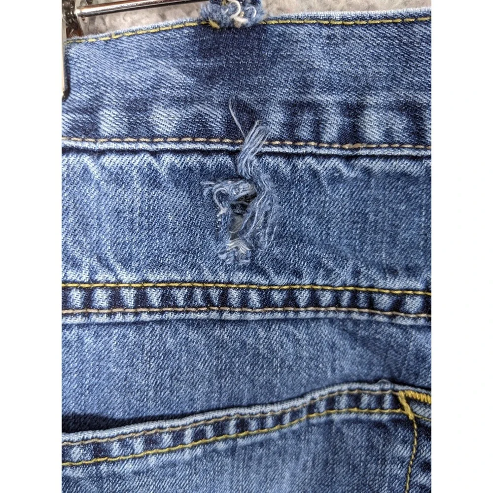 Wrangler Jeans Mens 40X30 (40x29) Blue Denim Straight Leg Relaxed Fit Y2K FLAW